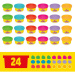 Play-Doh: Set de joc pentru petrecere cu 24 de plastiline și accesorii - Hasbro