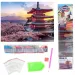 Puzzle cu diamante: Set de pictură cu diamante pagodă japoneză 30x40cm imaginea 2