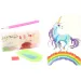 Puzzle cu diamante: Set de pictură cu diamante pe unicorn pe curcubeu 10x15cm imaginea 2
