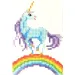 Puzzle cu diamante: Set de pictură cu diamante pe unicorn pe curcubeu 10x15cm imaginea 1