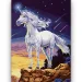 Puzzle cu diamante: Set de pictură cu diamante Unicorn alb 10x15cm imaginea 1