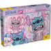 Puzzle și carte de colorat Disney Stitch 2 în 1, 250 piese, 50x35 cm - Lisciani