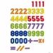 Quercetti: Set numere cu magnet de 48 bucati 