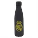 Real Madrid Sticlă de apă din oțel inoxidabil cu perete dublu negru-aurie de 500ml