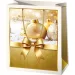 Sac de cadou normal de Crăciun auriu Merry Christmas 11x6x14cm
