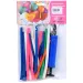 Set baloane drepte colorate cu pompă 10 bucăți