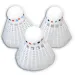Set de 3 rachete de badminton de culoare albă