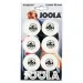 Set de 6 bucăți ping pong în culoarea albă