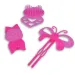 Set de frumusețe roz din 7 piese cu cameră foto, ac de păr și accesorii