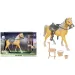 Set de joacă cai culoarea maro cu accesorii