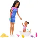 Set de joacă cu păpușa Barbie în rochie cu inimioare - Mattel imaginea 4