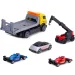 Set de mașini de curse Formula Racer cu mașină de transport în două variante 1 buc – Dickie Toys imaginea 3