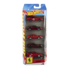 Set de mașinuțe Hot Wheels Ferrari 5 bucăți 1/64 – Mattel