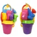 Set de nisip mare cu găleată ondulată 10 piese - D. Toys