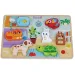 Set de puzzle cu forme de animale din lemn 7 bucăți