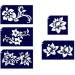 Set tatuaj cu sclipici flori 2 şablon 5 bucăţi