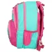 Spirit: Geantă școlară ergonomică rotunjită cu model bufniță roz-turcoaz, rucsac 40x20x18cm