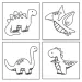 Sticker Art: set abțibild dinozauri se poate colora - Comansi