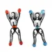 Sticky Man: Figurine schelet de cățărat pe fereastră set de 2 bucăți imaginea 2