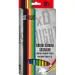 St.Right Set de 12 creioane colorate cu radieră în formă de hexagon