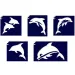 Tatuaj sclipici set şablon delfin 5 bucăţi
