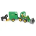 Tractor cu remorcă și cal jucărie 41cm - Wader