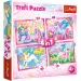 Unicorni și magie 4 in 1 puzzle - Trefl