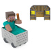 Vagonetă de mină Minecraft cu telecomandă RC și figură Steve – Mattel