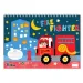 Vehicule caiet de schițe creativ se poate colora cu abțibild și șabloane mai multe variante