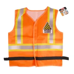 Vestă reflectorizantă portocalie pentru muncitor în construcții