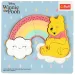 Winnie de Pluș lângă curcubeu puzzle cu forme din lemn - Trefl